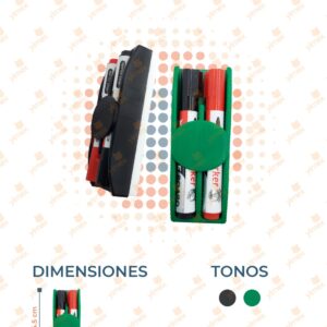 SET 2 PLUMONES CON BORRADOR PARA PIZARRÓN B-344 D11