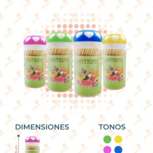 PALILLOS EN BOTE PAQ 12 PIEZAS B-351 O41