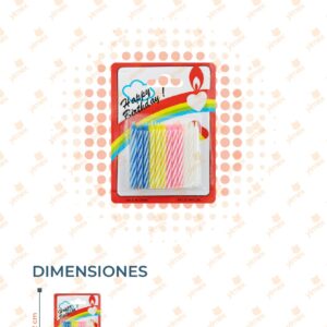 VELAS PARA PASTEL PAQ 60 PIEZAS B-356 M18