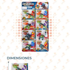 JUGUETE DINOSAURIOS ARMABLES PAQ 8 PIEZAS HZ-208-1 Q3
