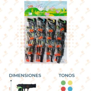 JUGUETE PISTOLA DARDOS PAQ 20 PIEZAS Q-0630 S39