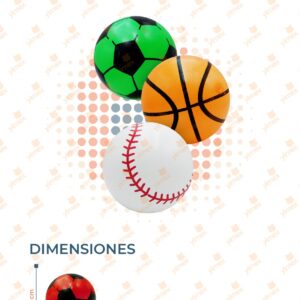 PELOTA INFLABLE DECORADA PAQ 12 PIEZAS Q-HK3 N16