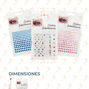 DECORACIÓN PIEDRITAS ADHESIVAS PAQ CON 12 PIEZAS Y-142 J15