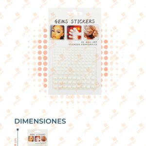 DECORACIÓN PIEDRITAS ADHESIVAS PAQ 12 PIEZAS Y-144 J13