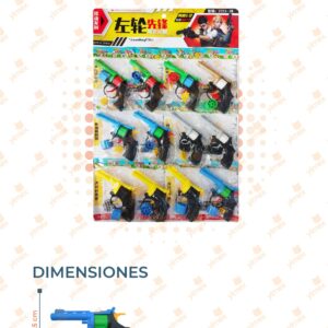JUGUETE PISTOLA PAQ 12 PIEZAS Y-336 R36