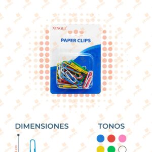 CLIPS COLORES PAQ CON 12 PIEZAS AA-1053 D15