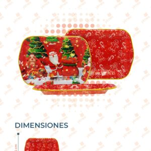 CHAROLA NAVIDEÑA DECORADA POR PIEZA B-379 N12