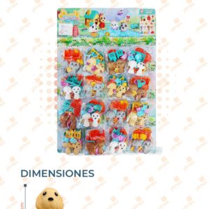 JUGUETE PERRITOS CON ACCESORIOS PAQ 16 PIEZAS G-50 P51