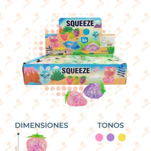 JUGUETE SQUISH FRUTAS PAQ 24 PIEZAS JT-579 L20