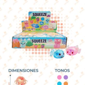 JUGUETE SQUISH AJOLOTE PAQ 24 PIEZAS JT-612 L27