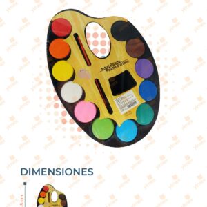 PALETA ACUARELA GRANDE POR PIEZA P12-L C9