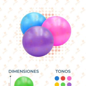 PELOTA INFLABLE LISA COLORES PAQ 12 PIEZAS Q-37-1 N17