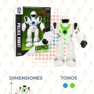 JUGUETE ROBOT CAMINA LUZ Y SONIDO POR PIEZA Y-370 P47