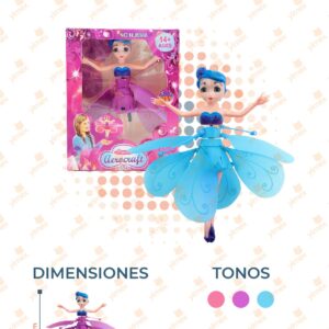 JUGUETE MUÑECA VOLADORA CON SENSOR POR PIEZA Y-398 S6