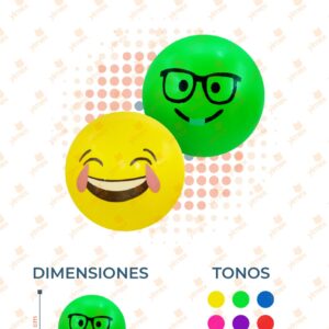 PELOTA INFLABLE CARITAS PAQ 12 PIEZAS ZQ-22-16 N13